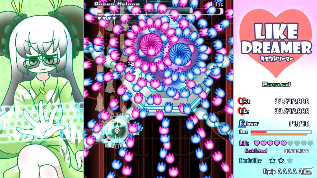 弾幕女子が炎上に負けじと映えプレイを目指す弾幕STG「ライクドリーマー」がSwitchで3月30日に配信！の画像7