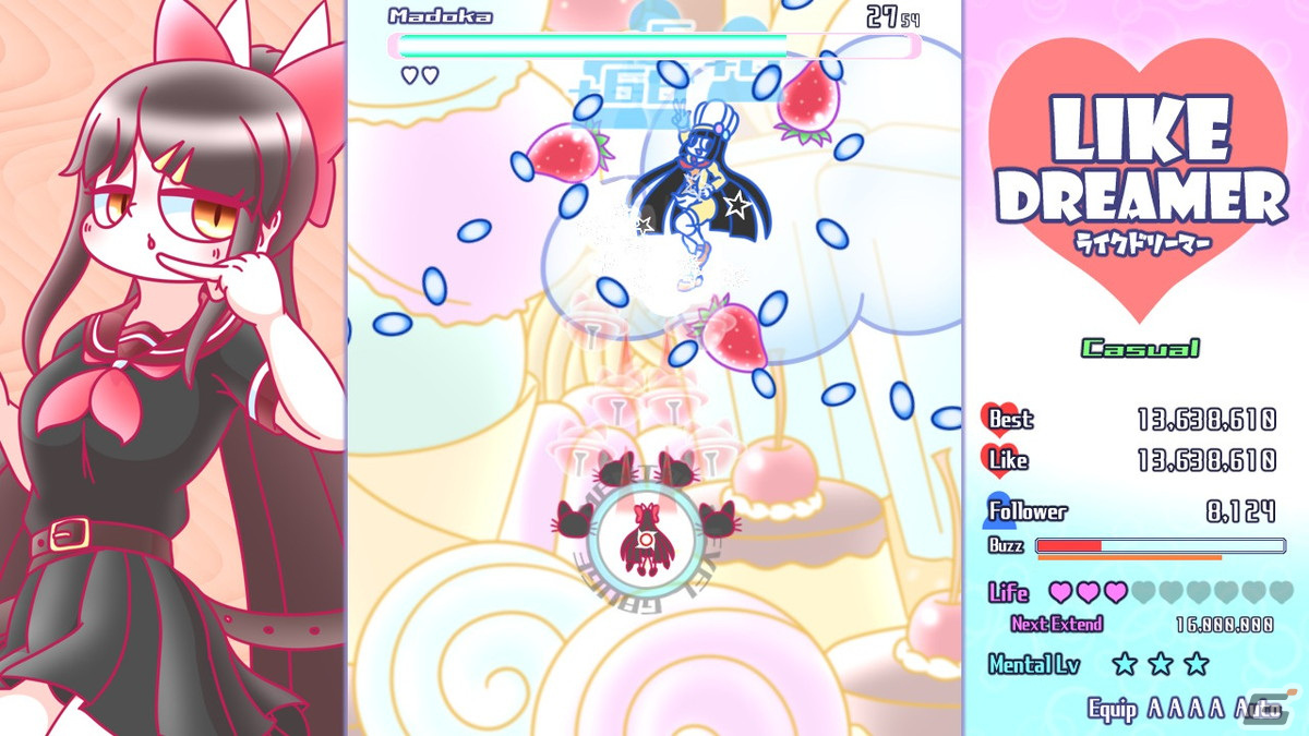 弾幕女子が炎上に負けじと映えプレイを目指す弾幕STG「ライクドリーマー」がSwitchで3月30日に配信！の画像9