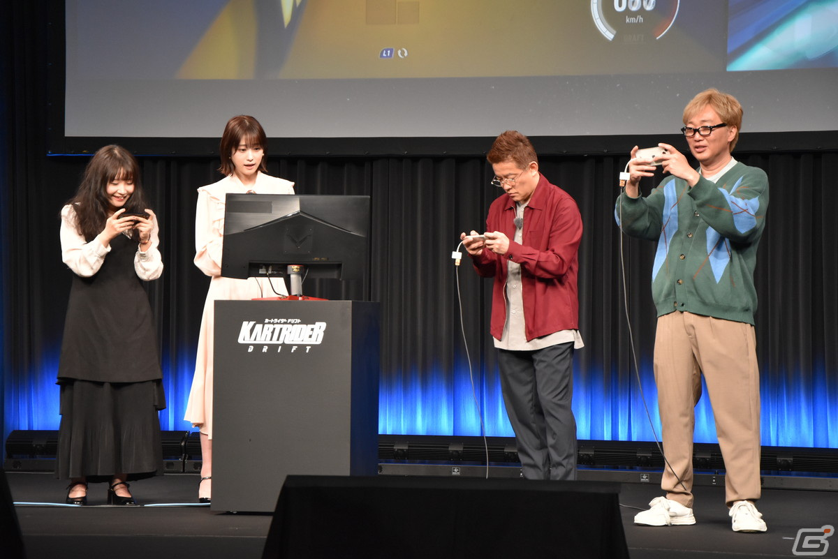 「カートライダー ドリフト」サービス開始記念発表会でスピードワゴンと髙橋ひかるさんが改名と罰ゲームをかけて勝負！の画像20