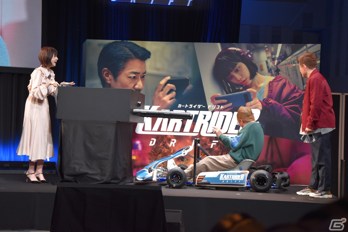 「カートライダー ドリフト」サービス開始記念発表会でスピードワゴンと髙橋ひかるさんが改名と罰ゲームをかけて勝負！の画像22