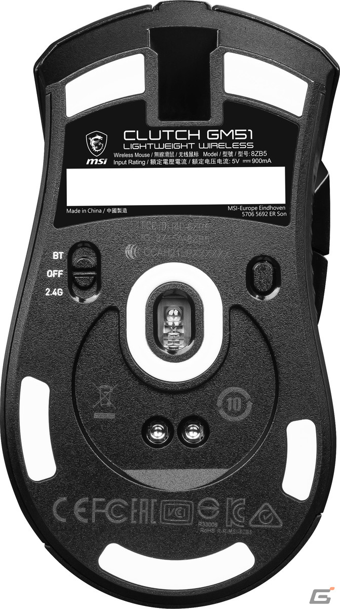 MSIから本体重量85gの軽量ゲーミングマウス「CLUTCH GM51 LIGHTWEIGHT WIRELESS」が登場―有線・無線両対応モデルの画像3
