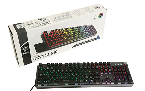 MSIがメカニカルスイッチ採用のゲーミングキーボード「VIGOR GK71 SONIC BLUE」を発売―軽量な45g押下圧