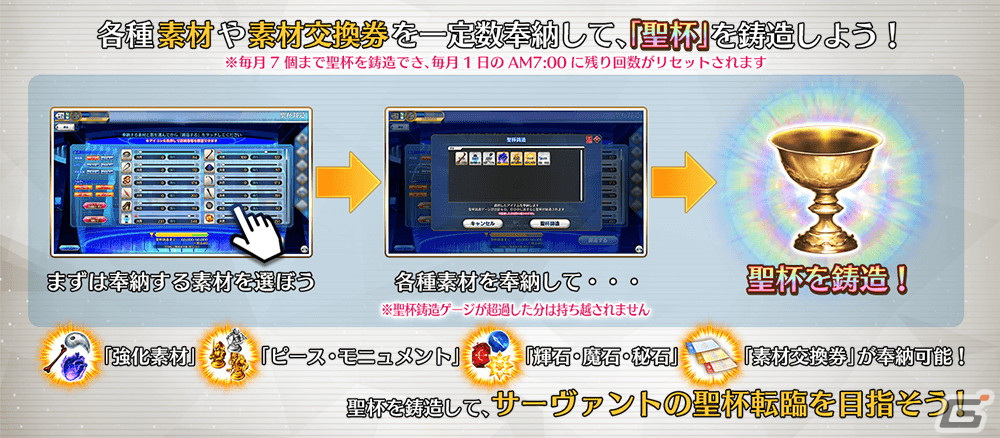 FGO Arcade」3月16日に新機能「聖杯鋳造」が実装！Lv.上限は120まで