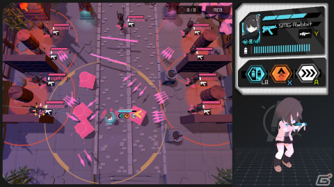 「Physical Layer」がSteamでリリース！かわいいSDキャラがド派手なガンアクションを繰り広げる見下ろし型シューティングの画像5