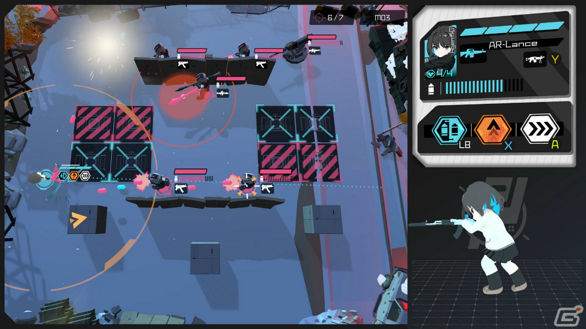 「Physical Layer」がSteamでリリース！かわいいSDキャラがド派手なガンアクションを繰り広げる見下ろし型シューティングの画像10