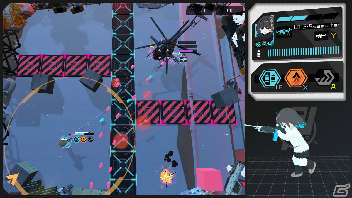 「Physical Layer」がSteamでリリース！かわいいSDキャラがド派手なガンアクションを繰り広げる見下ろし型シューティングの画像6