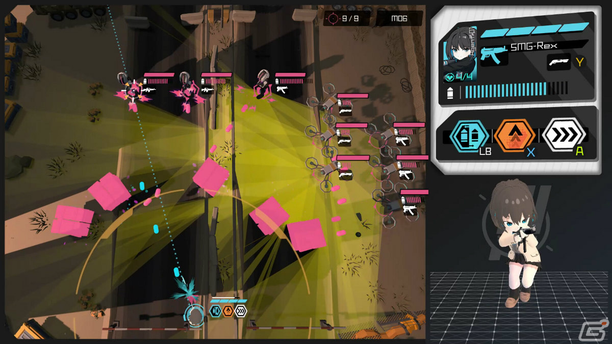 「Physical Layer」がSteamでリリース！かわいいSDキャラがド派手なガンアクションを繰り広げる見下ろし型シューティングの画像7