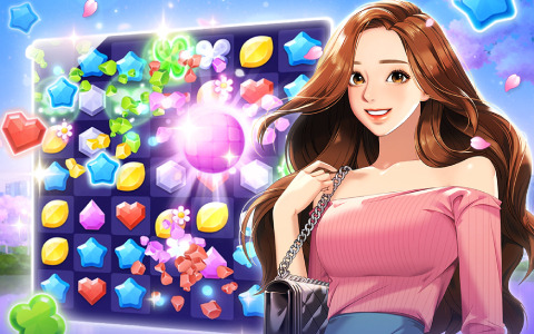 「女神降臨: マッチ3パズル」が配信！LINEマンガ「女神降臨」をベースにした対戦パズルゲーム