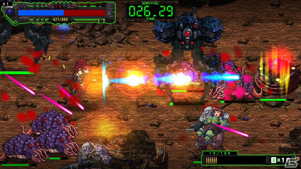 撃ちまくりの爽快アクションSTG「ツクールシリーズ　地球侵略獣」がSwitchで配信開始！の画像3