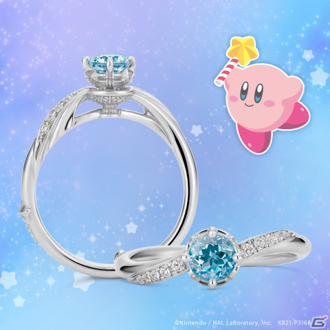 「星のカービィ」“夢の泉”をモチーフにした指輪が4月12日に再予約開始！センターストーンはブルートパーズ、アメシストの2種類の画像2