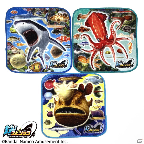 「釣りスピリッツ」3Pミニタオルやポケットポーチなど新グッズ4種が発売！ホホジロザメやモンスターアンコウが描かれたデザインにの画像2