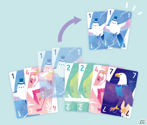 迷子の鳥たちを導く大富豪系カードゲーム「ナナトリドリ」が発売！原版「ハチトレイン」にはなかった2人用の「デュエルルール」が実装の画像1