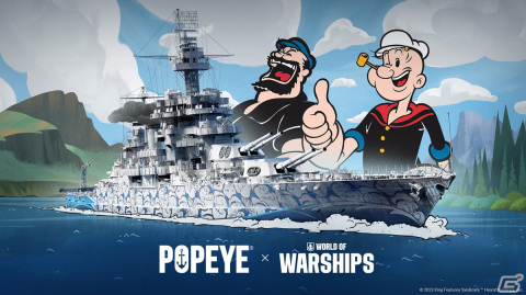 「World of Warships」とポパイの初コラボが実現！Tier VII戦艦「Colorado（コロラド）」専用のユニーク迷彩などが登場予定の画像1