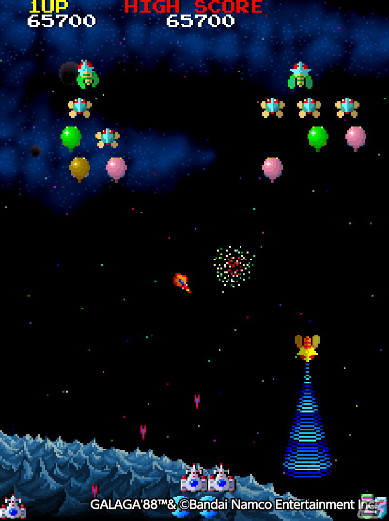1987年にナムコから発売されたSTGがPS4/Switchに登場！「アーケードアーカイブス ギャラガ'88」が4月27日より配信の画像3