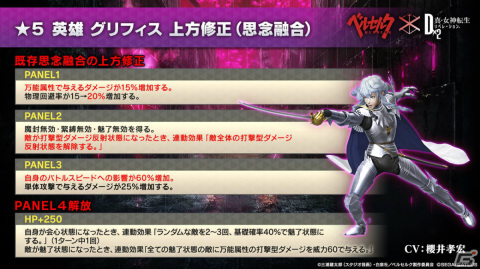 「D×2 真・女神転生リベレーション」にてアニメ「ベルセルク」との復刻コラボイベントが実施！の画像19