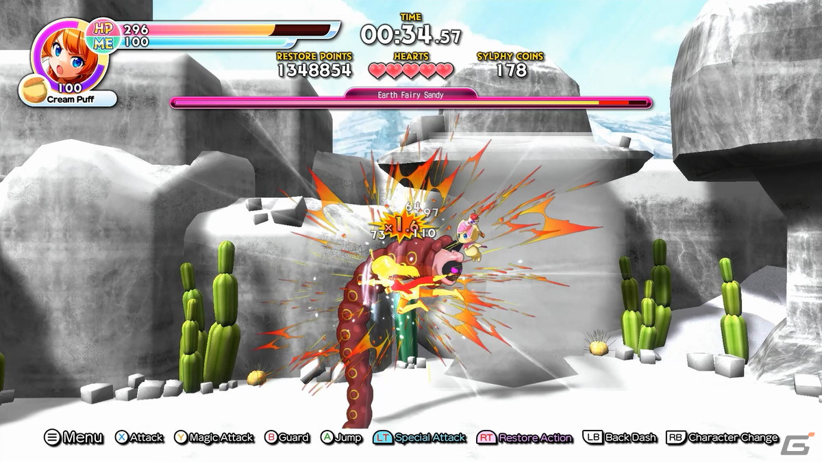 「爆裂！スイーツランド」がSteamで近日配信！魔法少女がコンボを決めて敵をぶっ飛ばす爽快横スクロールACTの画像8
