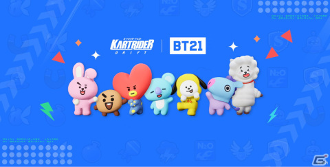 「カートライダー ドリフト」にユニバースター「BT21」のキャラクターが登場！新たなコースやモードを追加したシーズン2も開幕の画像1