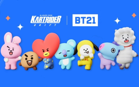 「カートライダー ドリフト」にユニバースター「BT21」のキャラクターが登場！新たなコースやモードを追加したシーズン2も開幕