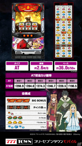「パチスロ盾の勇者の成り上がり」が「777TOWN mobile」に登場！レア役を引いたら即反応のダイレクトリンクシステムを搭載の画像4