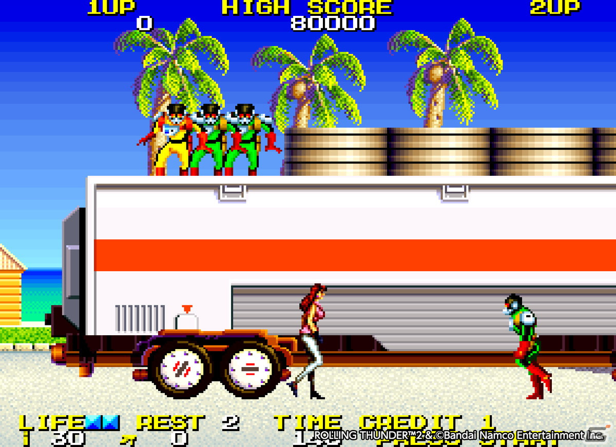 1990年にナムコから発表されたアクションゲームがPS4/Switchに登場！「アーケードアーカイブス ローリングサンダー2」が5月25日に配信決定の画像1