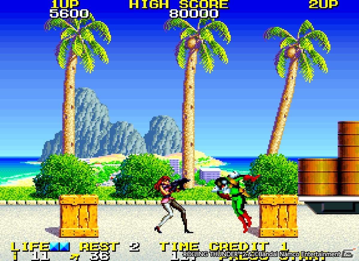 1990年にナムコから発表されたアクションゲームがPS4/Switchに登場！「アーケードアーカイブス ローリングサンダー2」が5月25日に配信決定の画像2