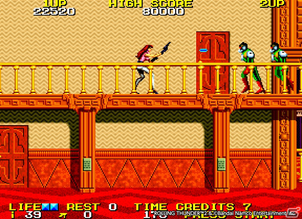 1990年にナムコから発表されたアクションゲームがPS4/Switchに登場！「アーケードアーカイブス ローリングサンダー2」が5月25日に配信決定の画像3