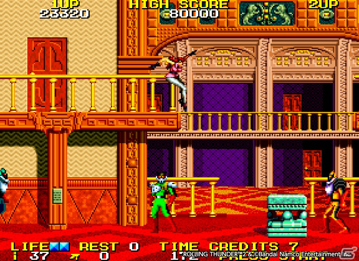 1990年にナムコから発表されたアクションゲームがPS4/Switchに登場！「アーケードアーカイブス ローリングサンダー2」が5月25日に配信決定の画像4
