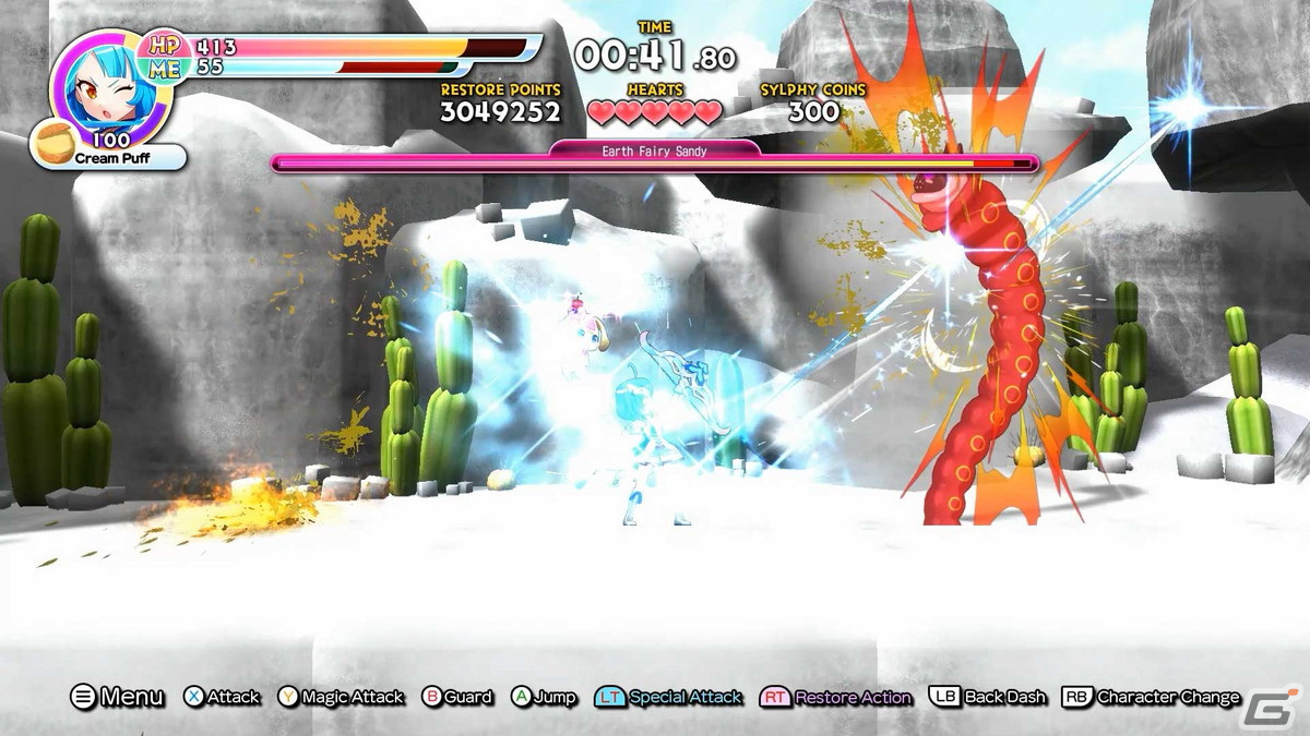 魔法少女がコンボで敵をボコボコにする爽快アクションゲーム「爆裂！スイーツランド」が配信開始！の画像14