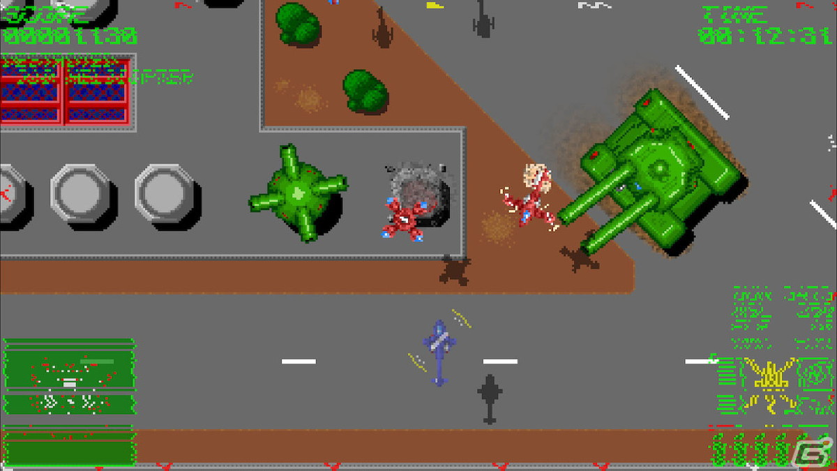 ツインスティックSTG「GyroGunner」がSwitch向けに配信開始！バルカン砲やミサイルなどを駆使し敵拠点を制圧しようの画像7