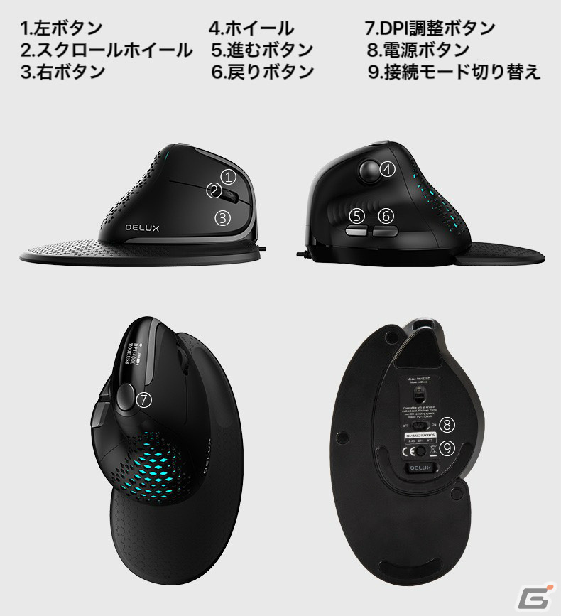 手首に優しいワイヤレスマウス「GKey-Grip」がMODERN gで販売！グリップ力や通気性をアップする交換式カバーも搭載の画像8