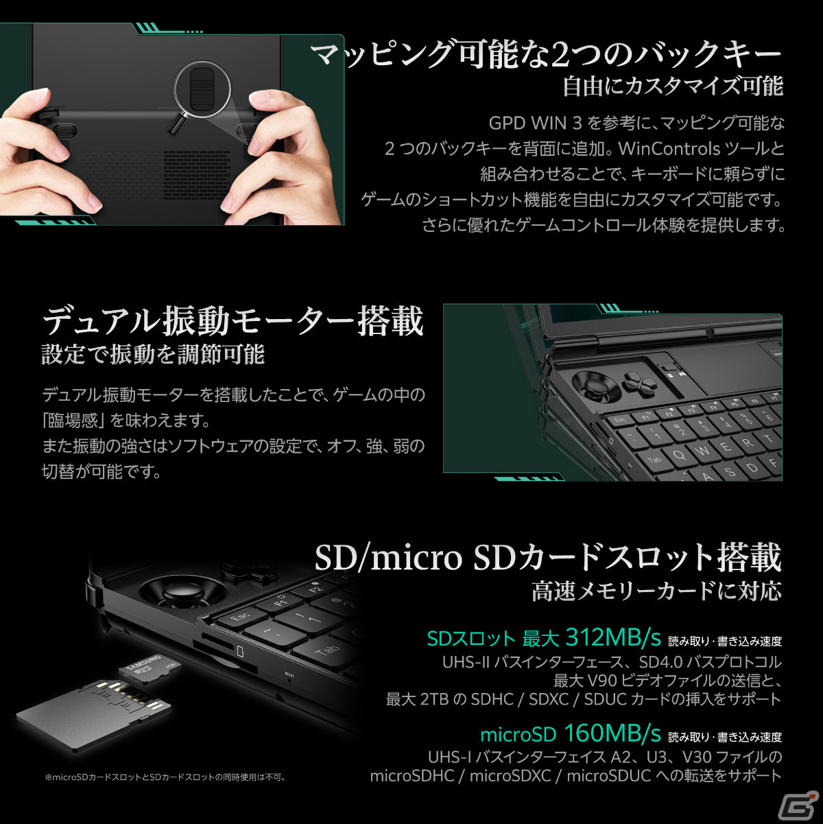 AMD Ryzen 7 7840Uを搭載した10.1インチポータブルゲーミングPC「GPD WIN Max 2 2023 国内正規版」の予約受付が開始！の画像8