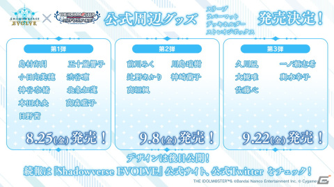 「Shadowverse EVOLVE」×「アイドルマスター シンデレラガールズ」コラボのスターターデッキとパックが8月25日に発売！の画像5