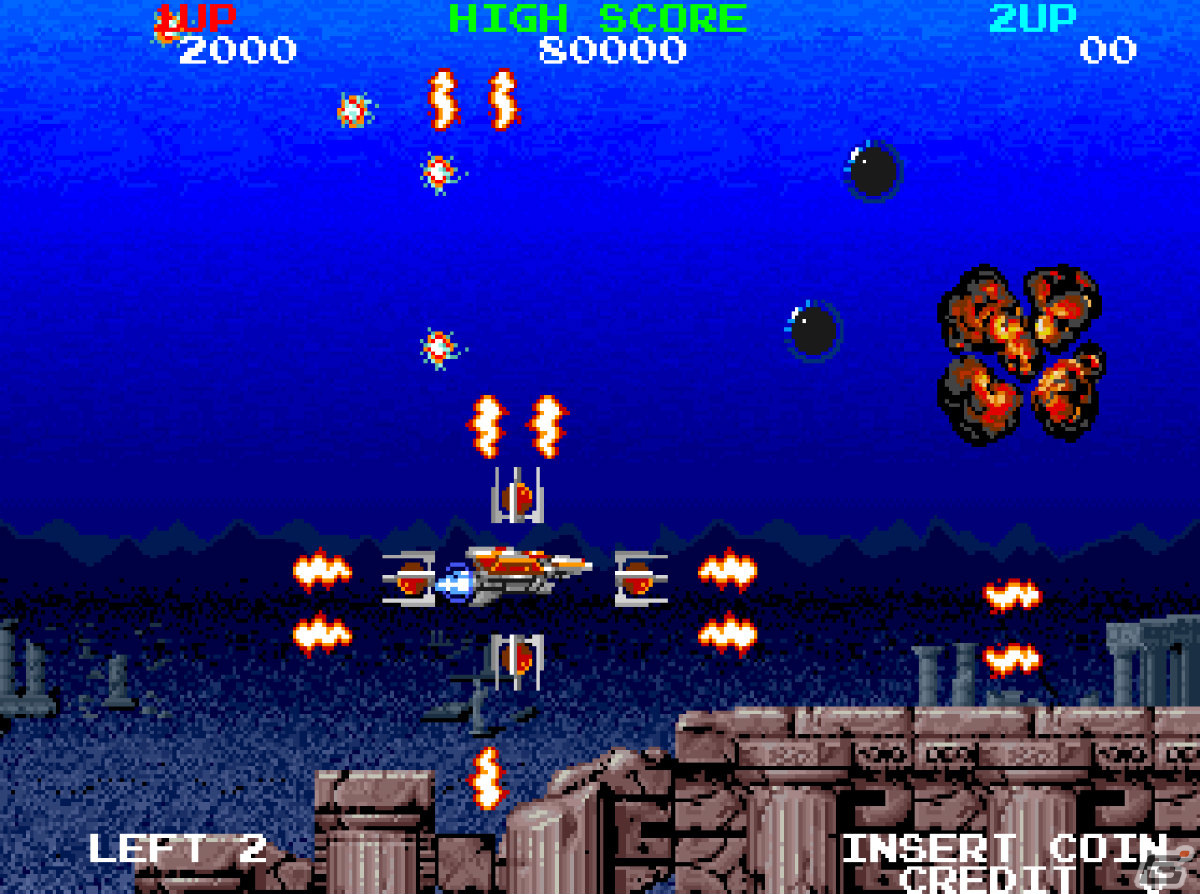 「アーケードアーカイブス メガブラスト」が6月15日に配信！宇宙戦闘機を操り地球の女性たちを救出するSTGの画像1