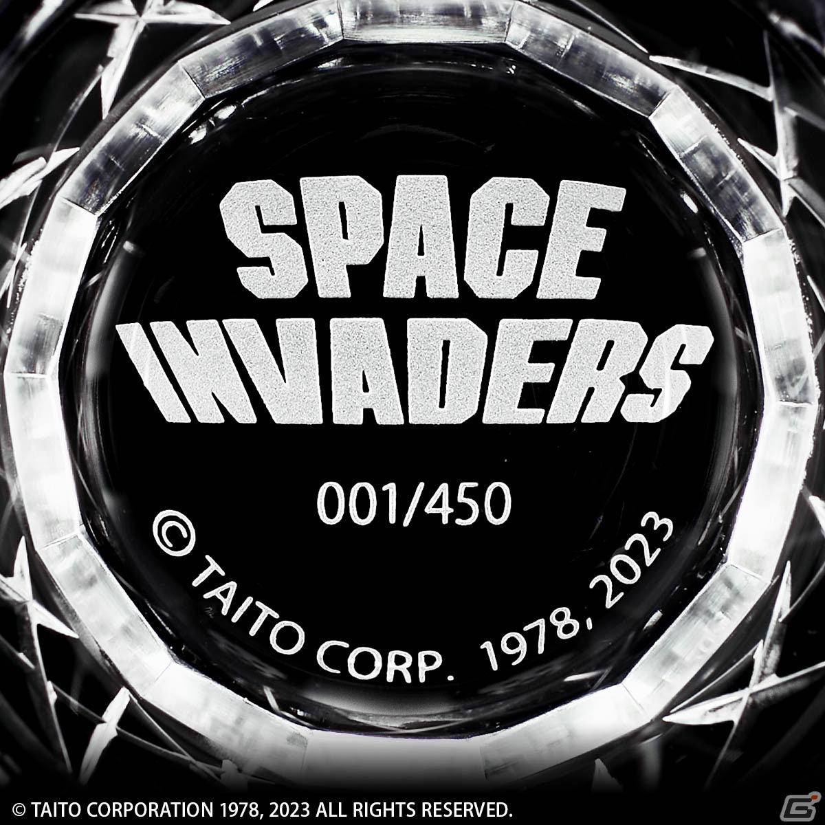 限定制作450点　スペースインベーダー　45周年　江戸切子　グラス スペースインベーダー45周年 江戸切子グラス／プレミアム