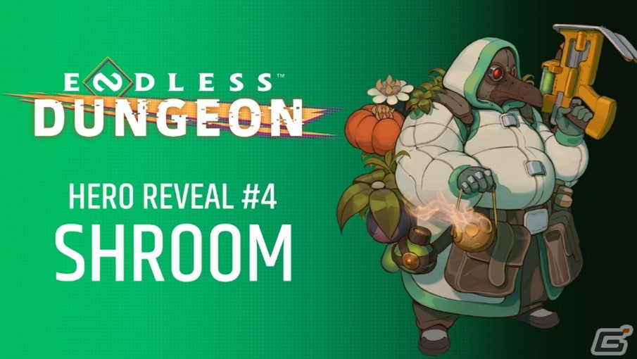 「ENDLESS Dungeon」メディックとしてチームをサポートするヒーロー・SHROOM（シュルーム）の紹介トレーラーが公開！の画像1