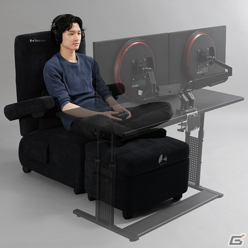 Bauhutteから「ゲーミングソファデラックス」と「ストレージオットマン」が発売！一日中ふかふかのソファでPCゲームを遊ぼうの画像3