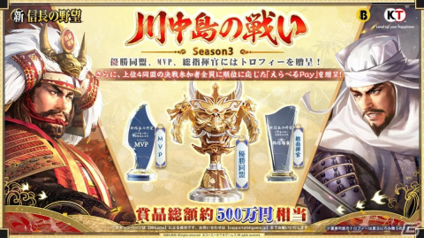 「新信長の野望」にて1周年記念イベントが開催！「川中島の戦い同盟頂上合戦 Season3」の決勝戦が6月25日に開戦の画像8