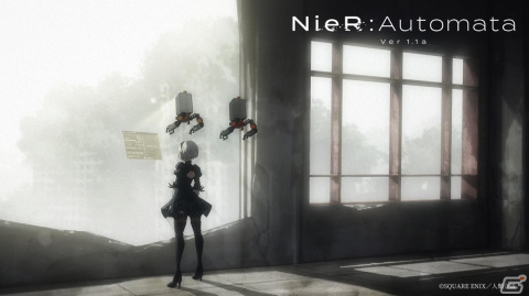 アニメ「NieR:Automata Ver1.1a」の放送が7月23日に再開！2Bがポッド042たちと佇む先行カットも公開の画像1