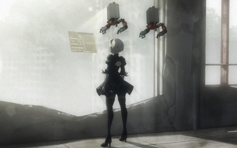 アニメ「NieR:Automata Ver1.1a」の放送が7月23日に再開！2Bがポッド042たちと佇む先行カットも公開