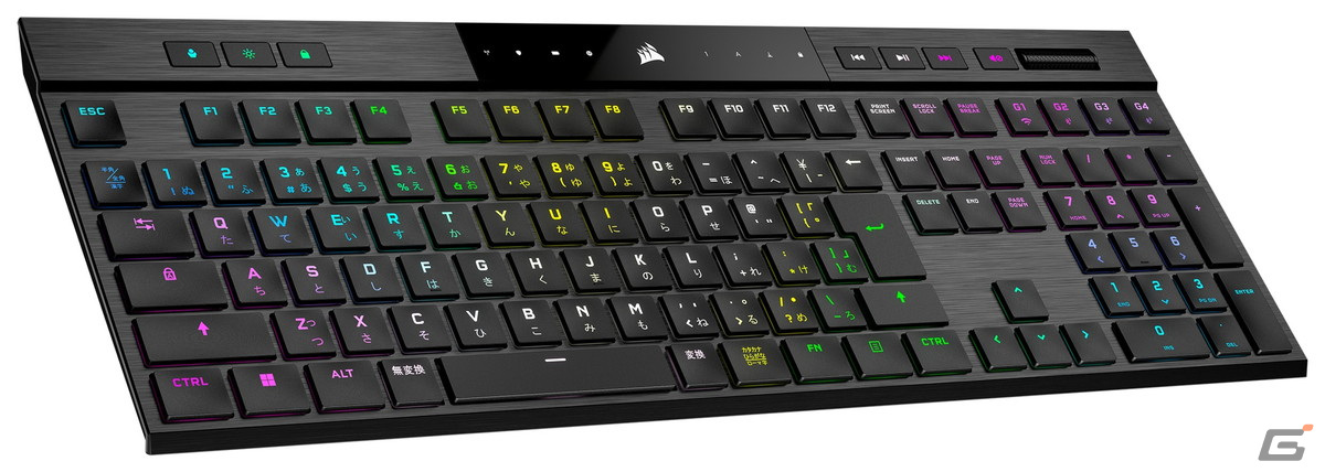 CORSAIRのゲーミングキーボード「K100 AIR WIRELESS」と「K60 PRO TKL」が発売―かな印字なしキーキャップ採用で8,000Hzのレポートレートを実現の画像2