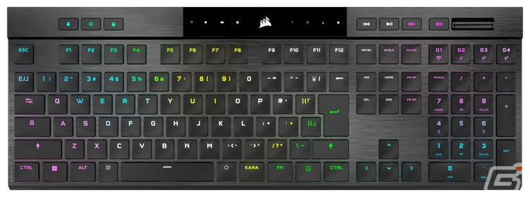 CORSAIRのゲーミングキーボード「K100 AIR WIRELESS」と「K60 PRO TKL」が発売―かな印字なしキーキャップ採用で8,000Hzのレポートレートを実現の画像3
