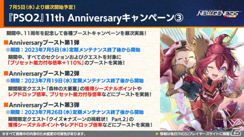 「PSO2 ニュージェネシス」7月は「PSO2」11周年イベントを実施！「異世界おじさん」とのコラボも発表の画像20