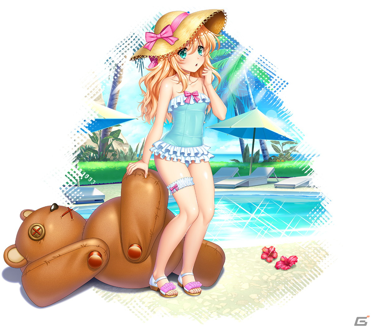 対魔忍 スリーブ プレマ プレイマット 甲河アスカ  水着  白詰草 対魔忍 秋山凜子 水着 白詰草 プレイマット - キャラクターグッズ