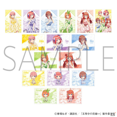「五等分の花嫁∽」五つ子がかりゆしドレスに身を包んだ描き下ろしイラストグッズが登場！の画像2