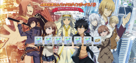 「とある魔術の禁書目録 幻想収束」の4周年を記念したキャンペーンが順次開催！フェス限定キャラとして上条当麻たちが登場の画像19