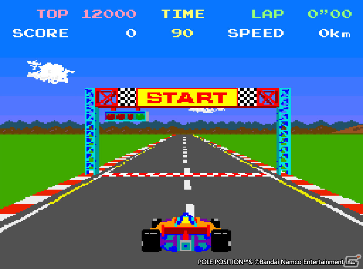「アーケードアーカイブス ポールポジション」が7月6日に配信！1982年にナムコから発売されたレースゲームの画像1