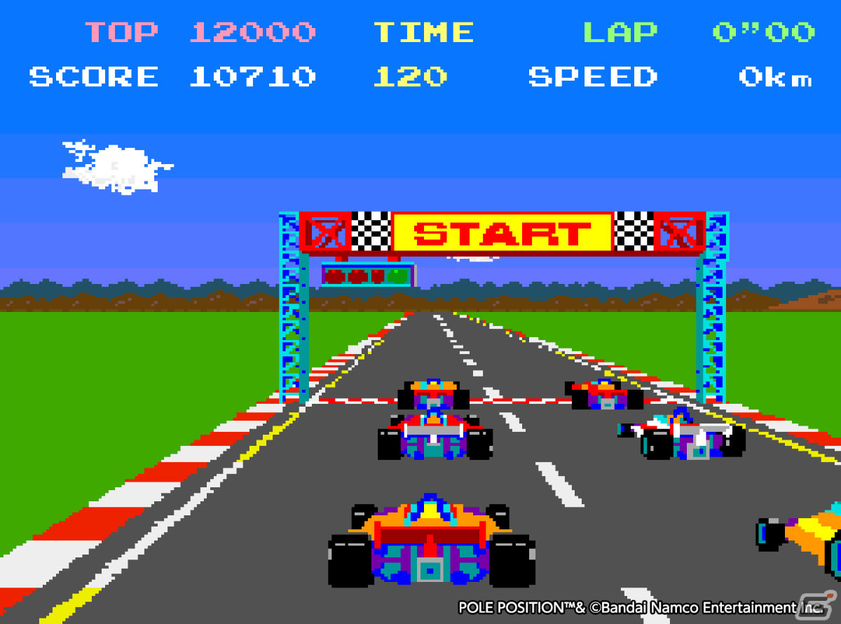 「アーケードアーカイブス ポールポジション」が7月6日に配信！1982年にナムコから発売されたレースゲームの画像4