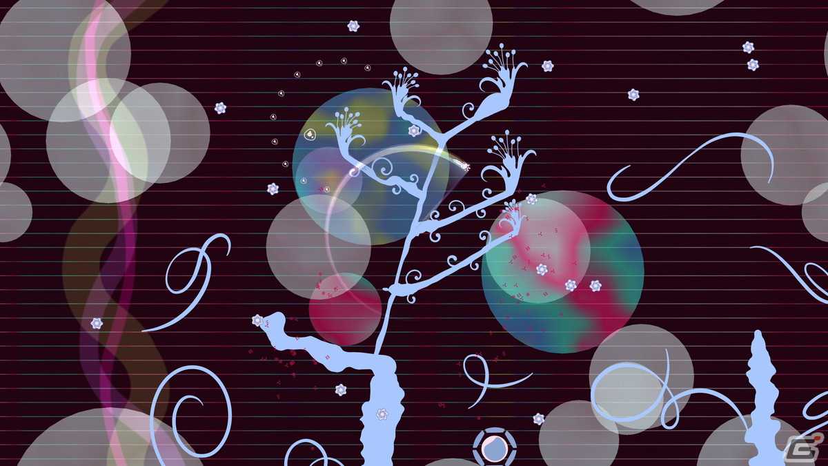 「PixelJunk Eden 2」のPS5/PS4/PC版が2023年に発売決定！ジャンプやスピンで色や形が変化する不思議な世界のアクションゲームの画像2