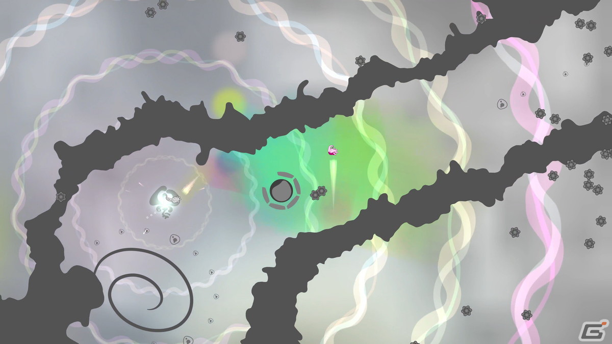 「PixelJunk Eden 2」のPS5/PS4/PC版が2023年に発売決定！ジャンプやスピンで色や形が変化する不思議な世界のアクションゲームの画像7