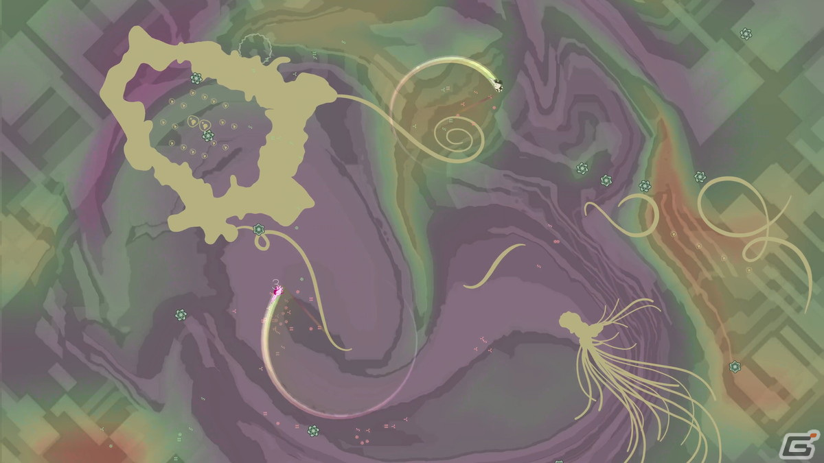 「PixelJunk Eden 2」のPS5/PS4/PC版が2023年に発売決定！ジャンプやスピンで色や形が変化する不思議な世界のアクションゲームの画像8